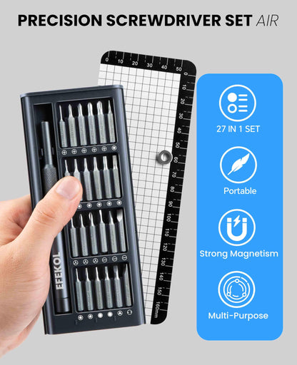 efekol 27 in 1 Small Precision Screwdriver Set - Electronics Torx Repair Tiny Tool Kit[Super Durable],for Ring Doorbell, Laptop, Switch, PS5, Xbox, Macbook, iPhone, Watch, Glasses